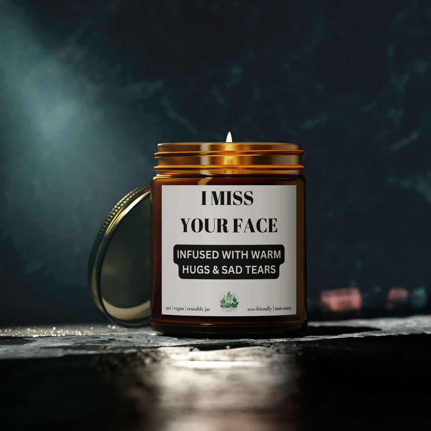 I Miss Your Face Scented Candle | Warm Hugs & Sad Tears | Aromatherapy Gift | Home Decor | Cozy Vibes