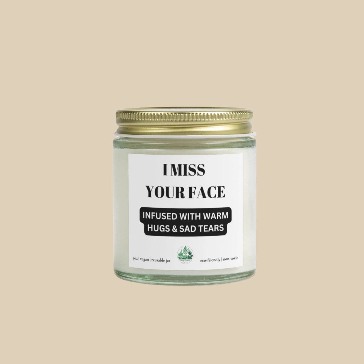 I Miss Your Face Scented Candle | Warm Hugs & Sad Tears | Aromatherapy Gift | Home Decor | Cozy Vibes