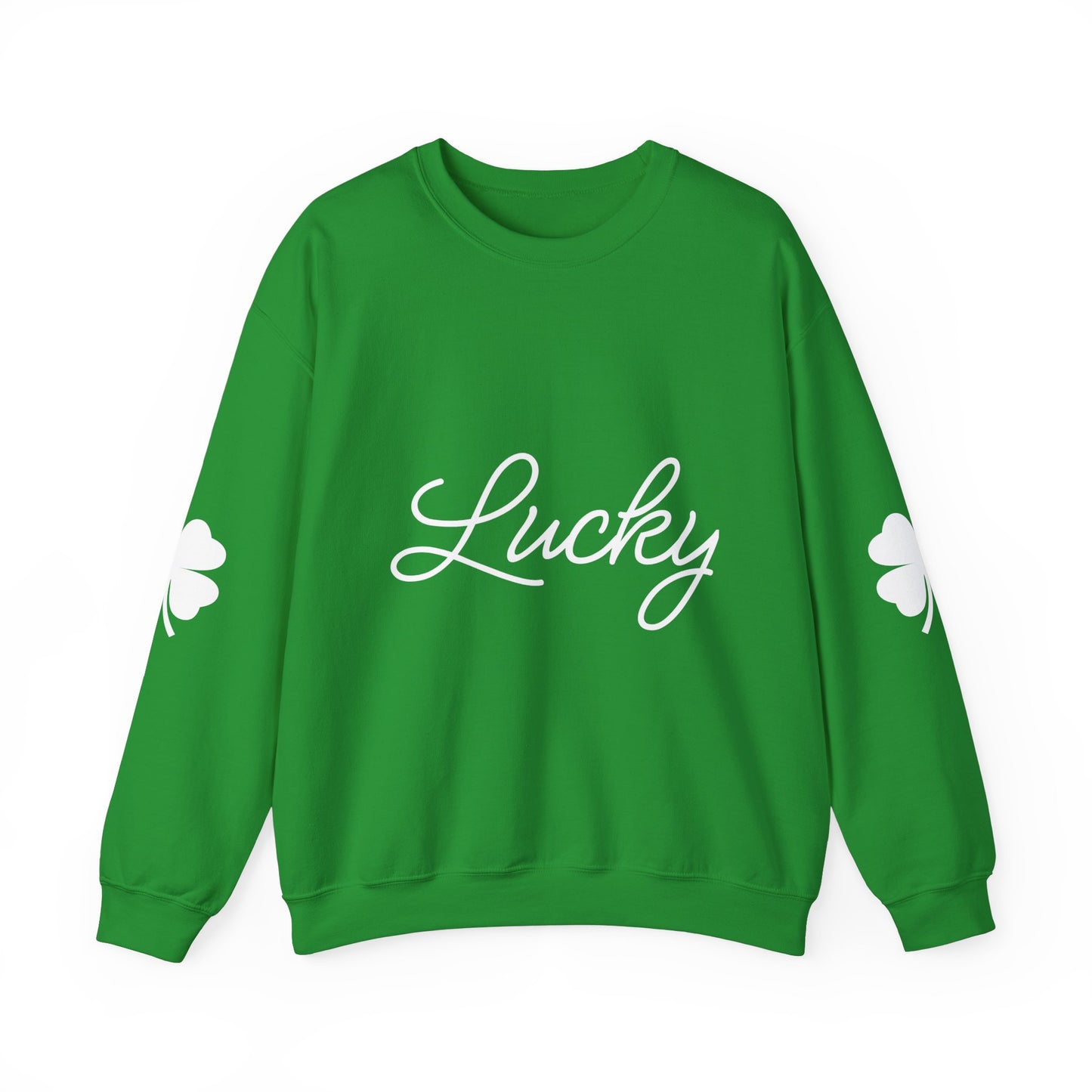 Lucky Shamrock Crewneck Sweatshirt for St. Patrick's Day | Unisex Green Sweatshirt | Irish Holiday Apparel