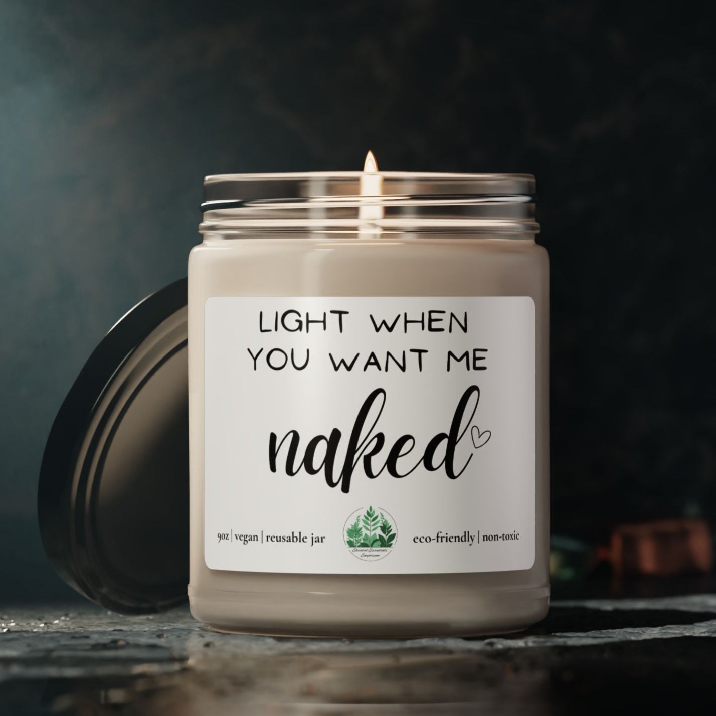 Light When You Want Me Naked Candle | Soy | Eco-Friendly | Vegan | Non-Toxic