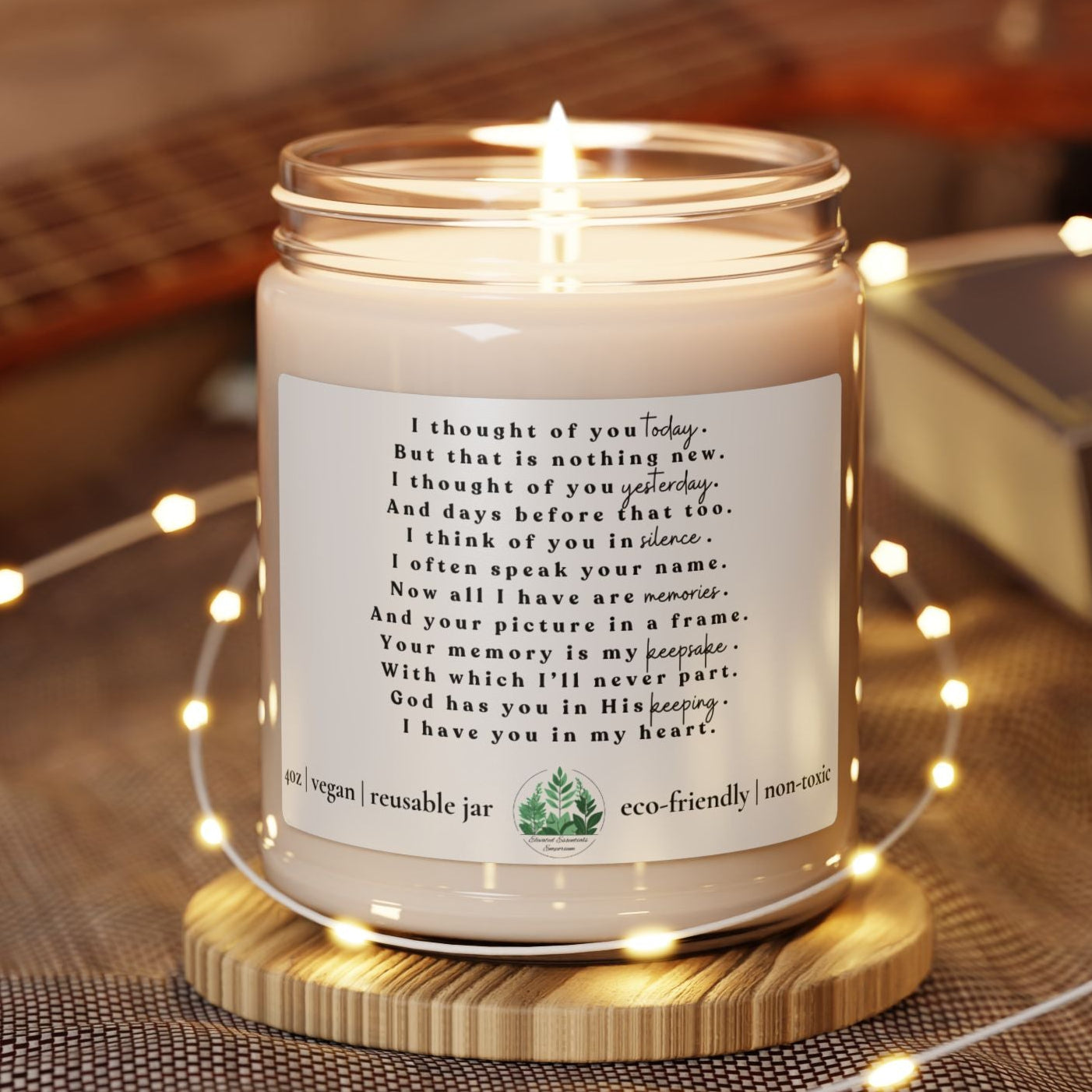 Sympathy Gift | Memorial Candle | Remembrance Candle | In Loving Memory Candle | Condolence Gift | Bereavement Candle