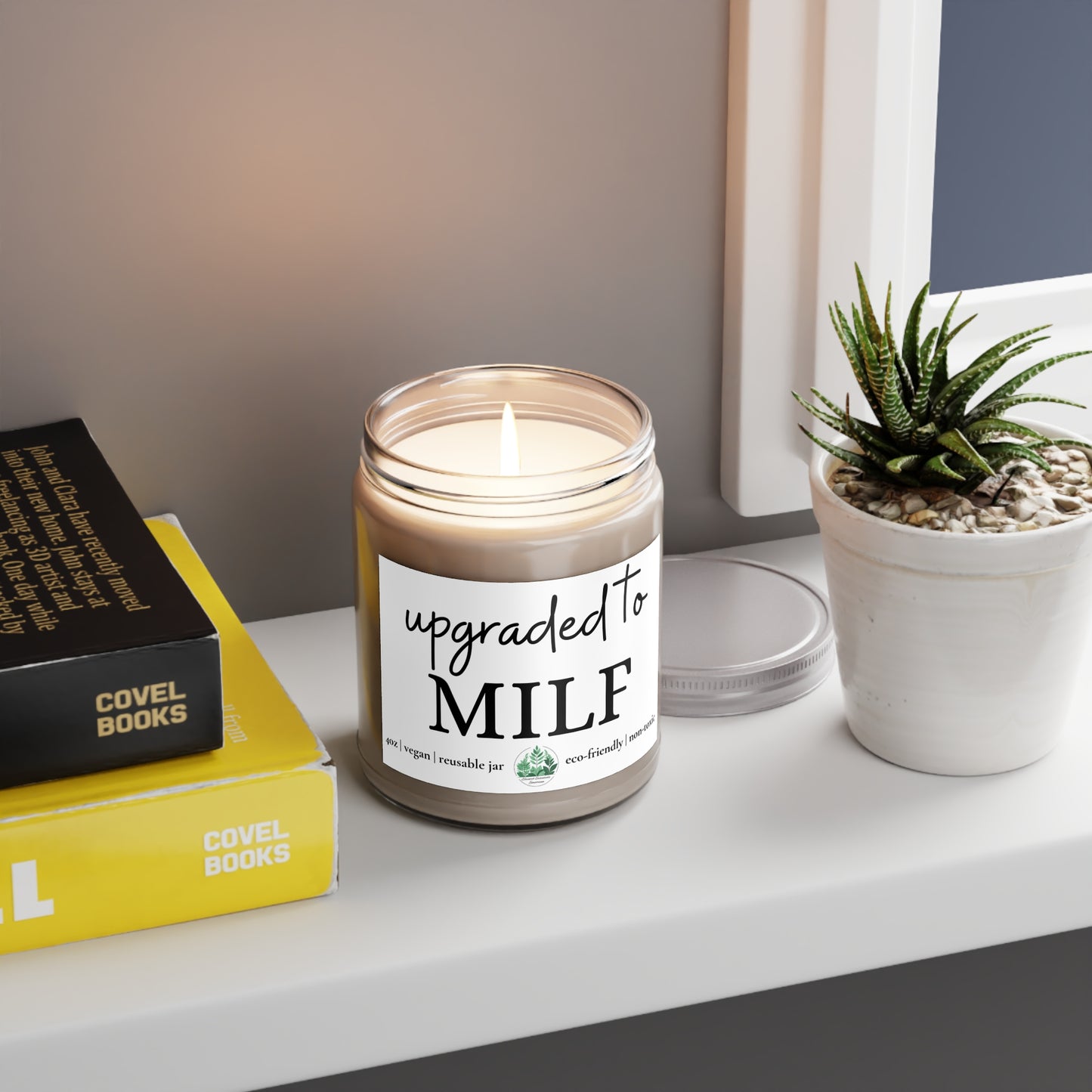 Upgraded to MILF Scented Candle | Funny Gift for Moms | Eco-Friendly | Home Decor | Gift for Her