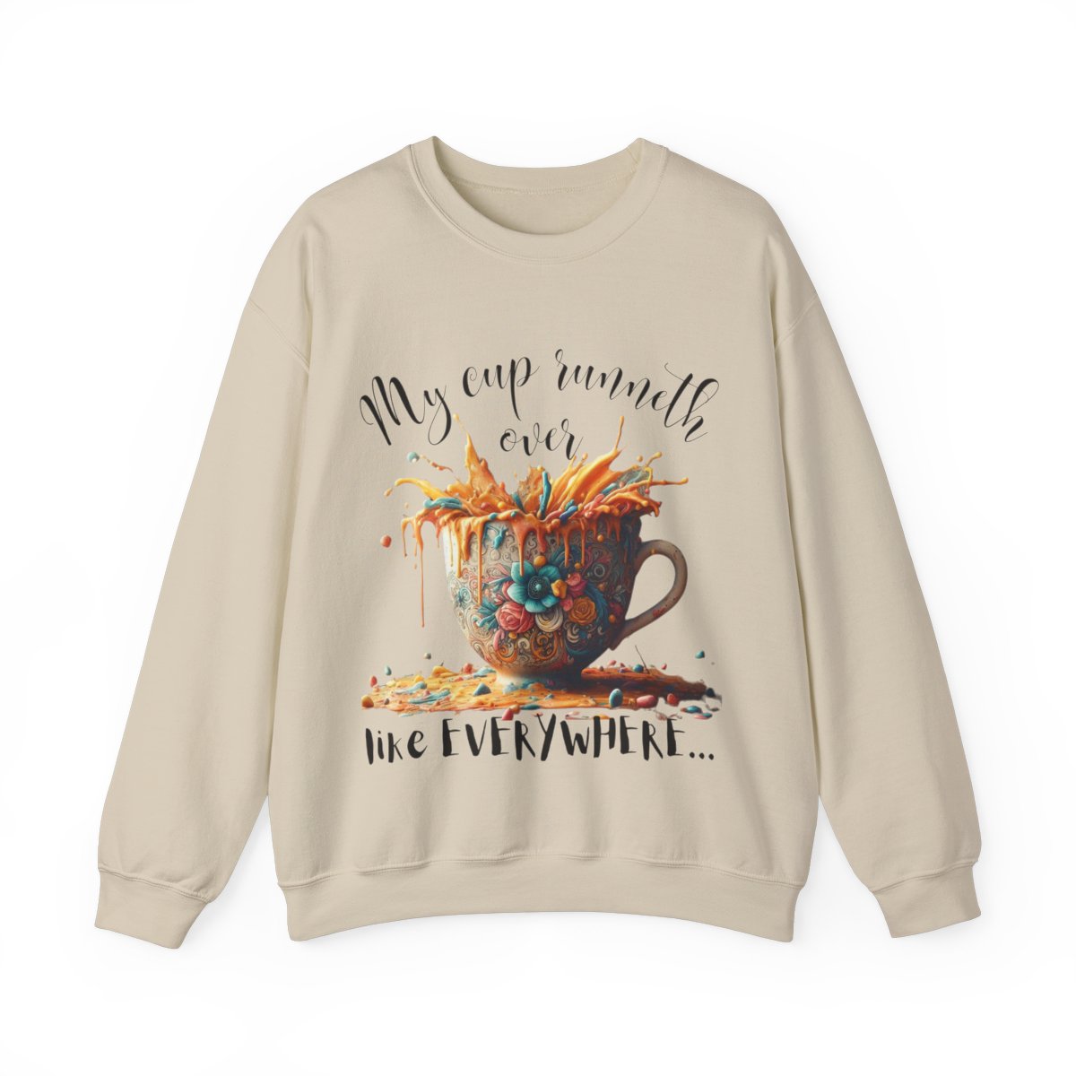 Mother's Day Unisex Crewneck Sweatshirt | My Cup Runneth Over Design