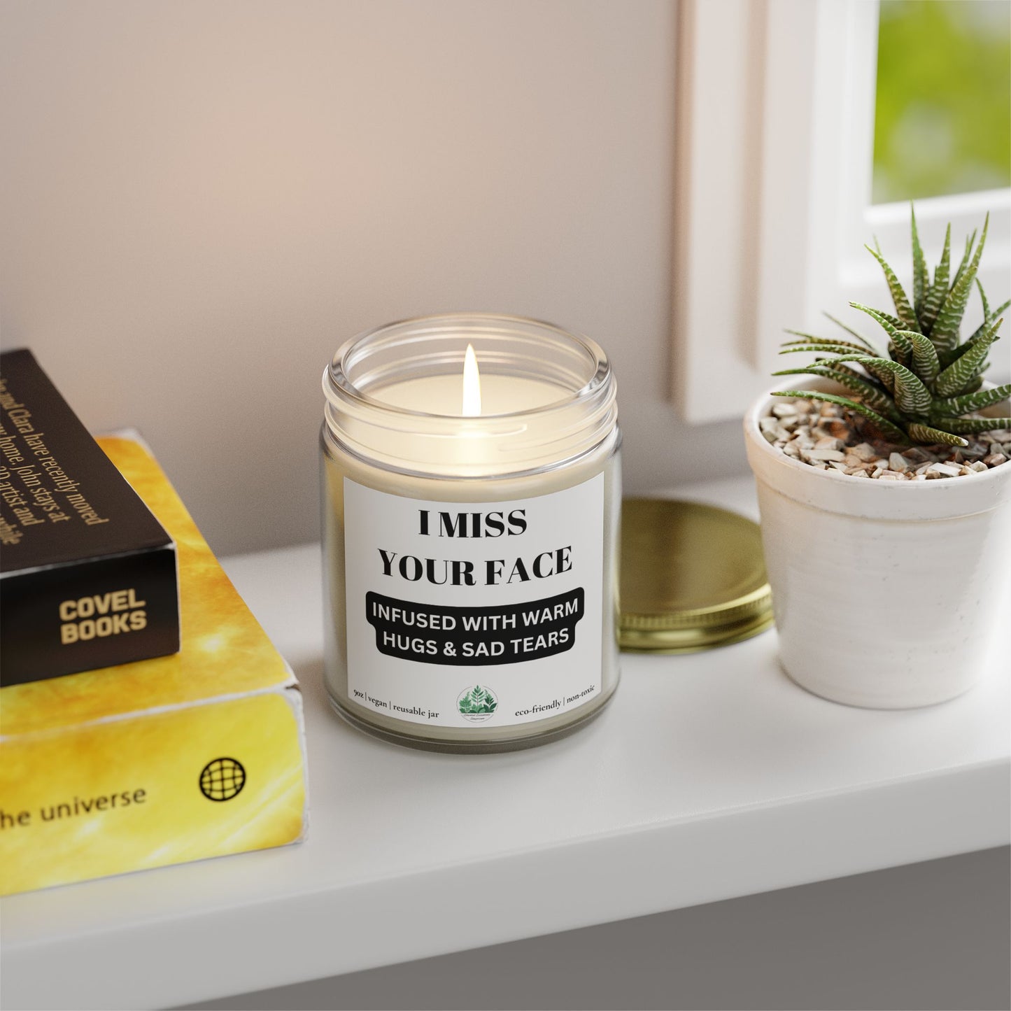 I Miss Your Face Scented Candle | Warm Hugs & Sad Tears | Aromatherapy Gift | Home Decor | Cozy Vibes