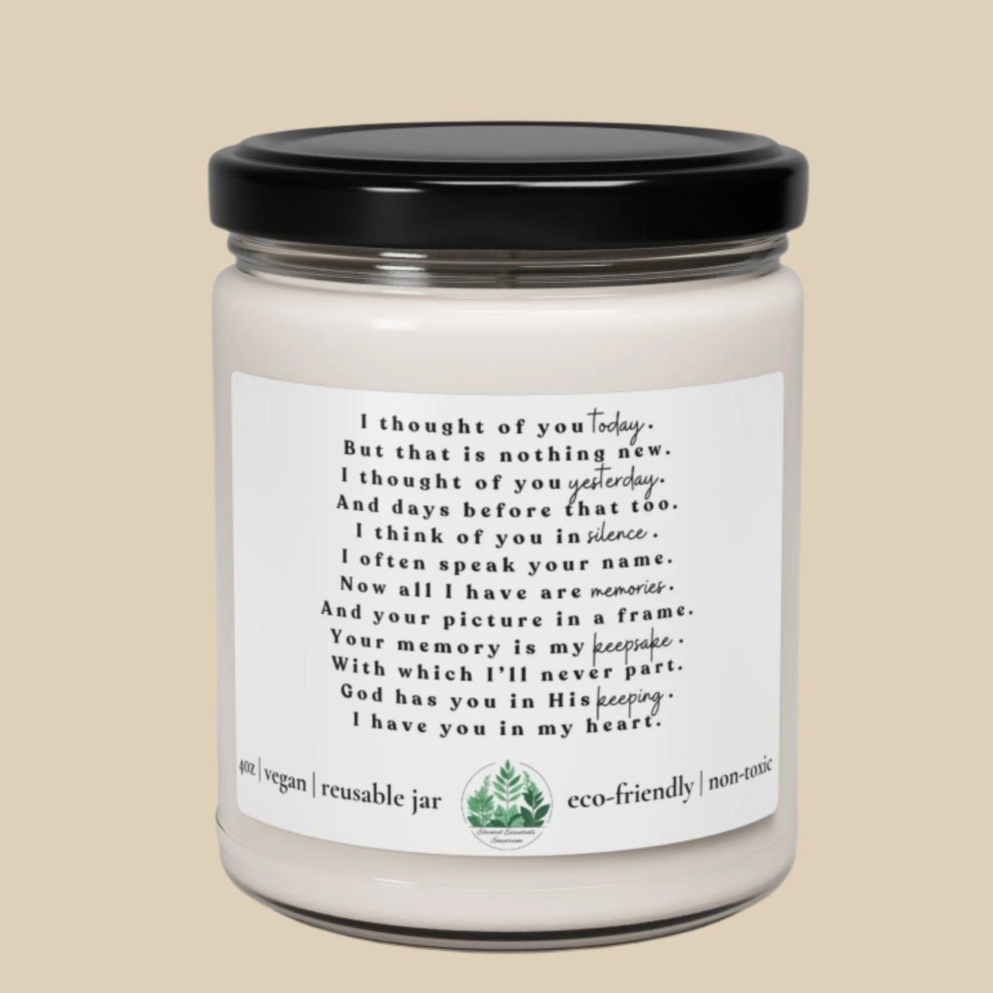 Sympathy Gift | Memorial Candle | Remembrance Candle | In Loving Memory Candle | Condolence Gift | Bereavement Candle