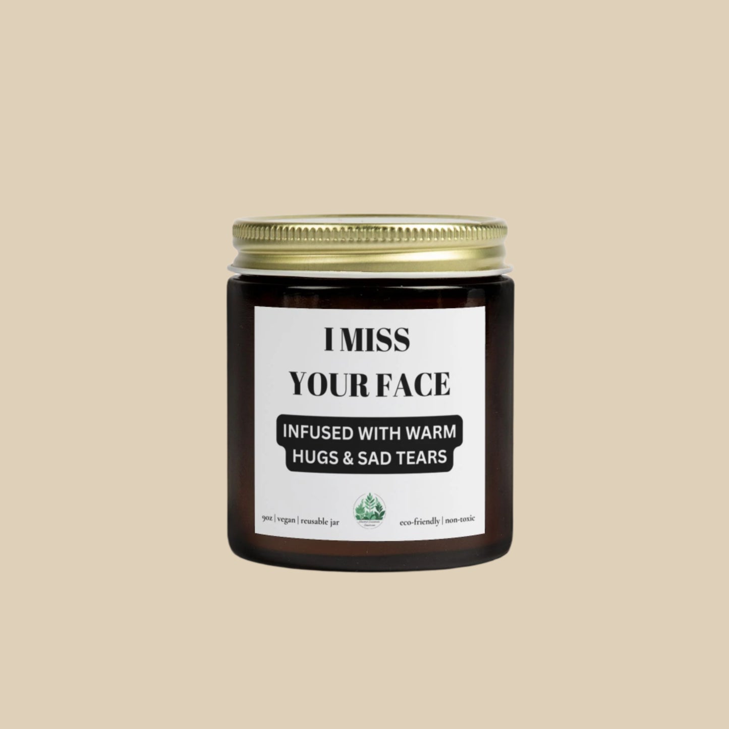 I Miss Your Face Scented Candle | Warm Hugs & Sad Tears | Aromatherapy Gift | Home Decor | Cozy Vibes