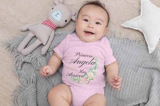 Personalized Baby Girl Birth Announcement Singlet