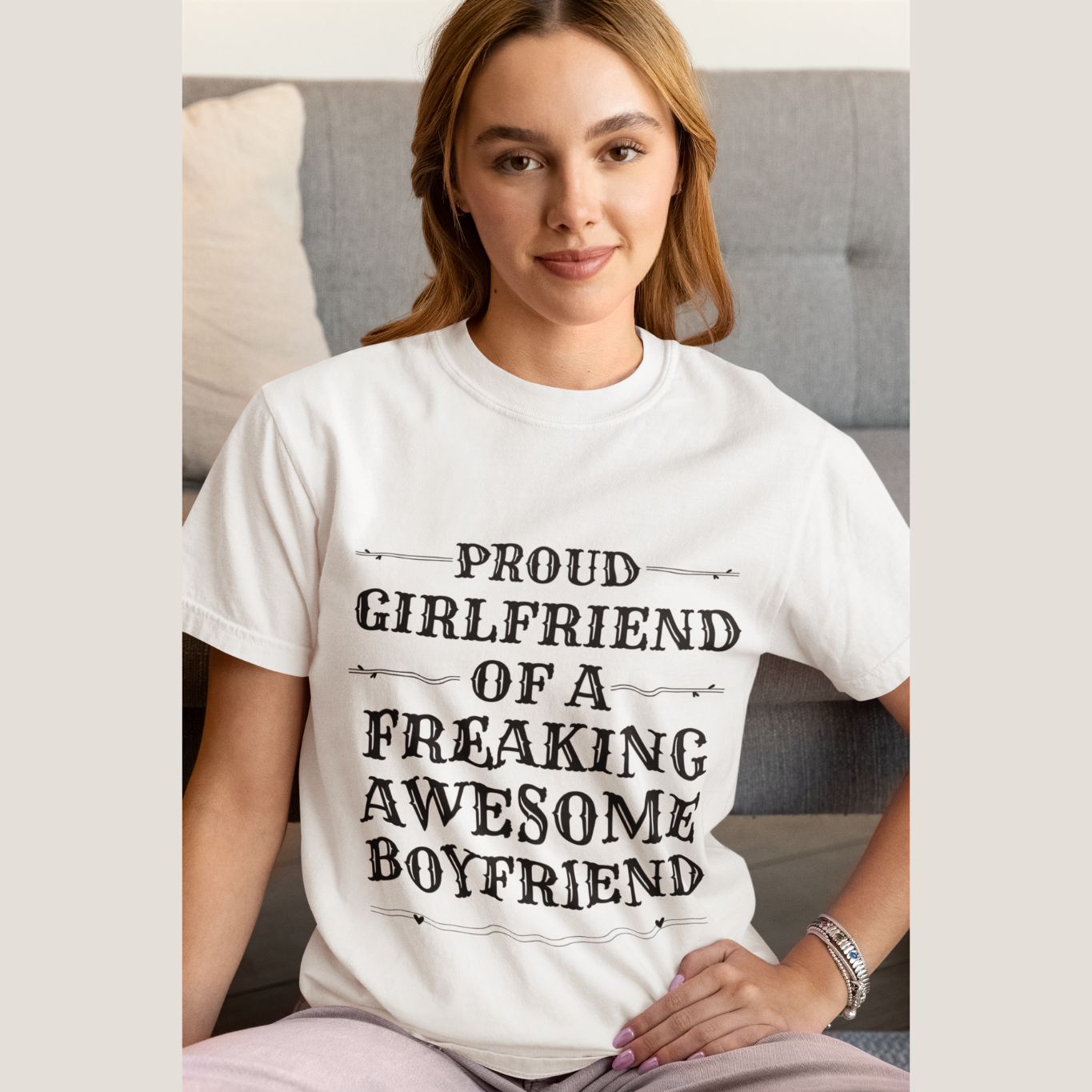 Proud Girlfriend of a Freaking Awesome Boyfriend l Women's T-Shirt