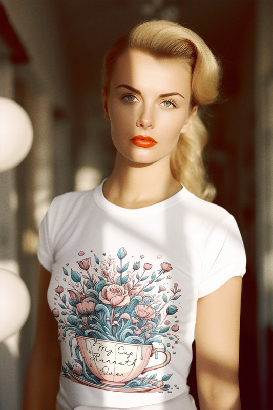 My Cup Runneth Over Coffee Cup Floral Unisex Sweatshirt