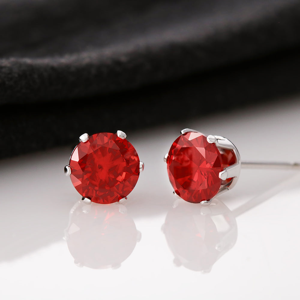 Red Cubic Zirconia Earrings Add On