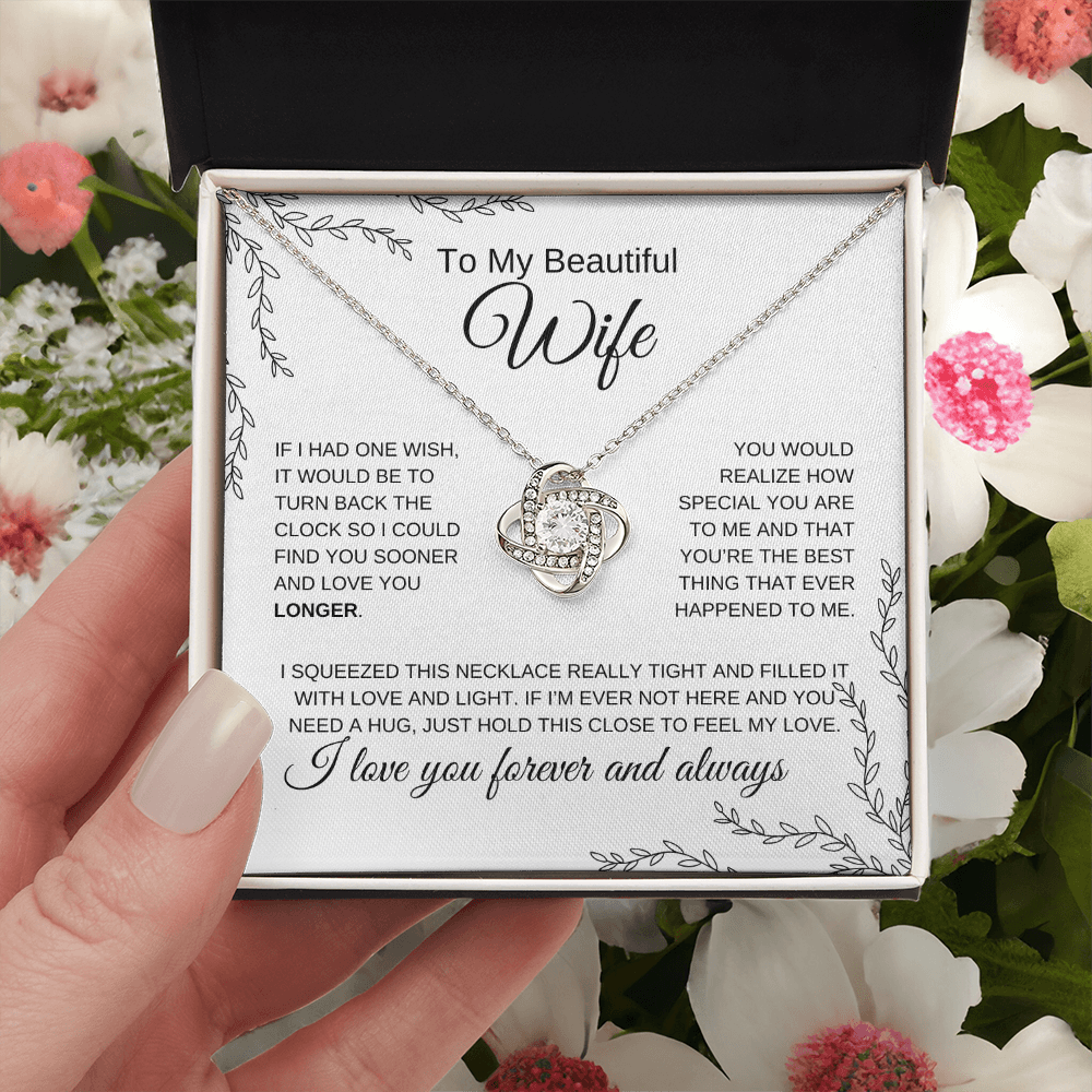 To My Beautiful Wife l Love Knot Necklace l Special Occasion