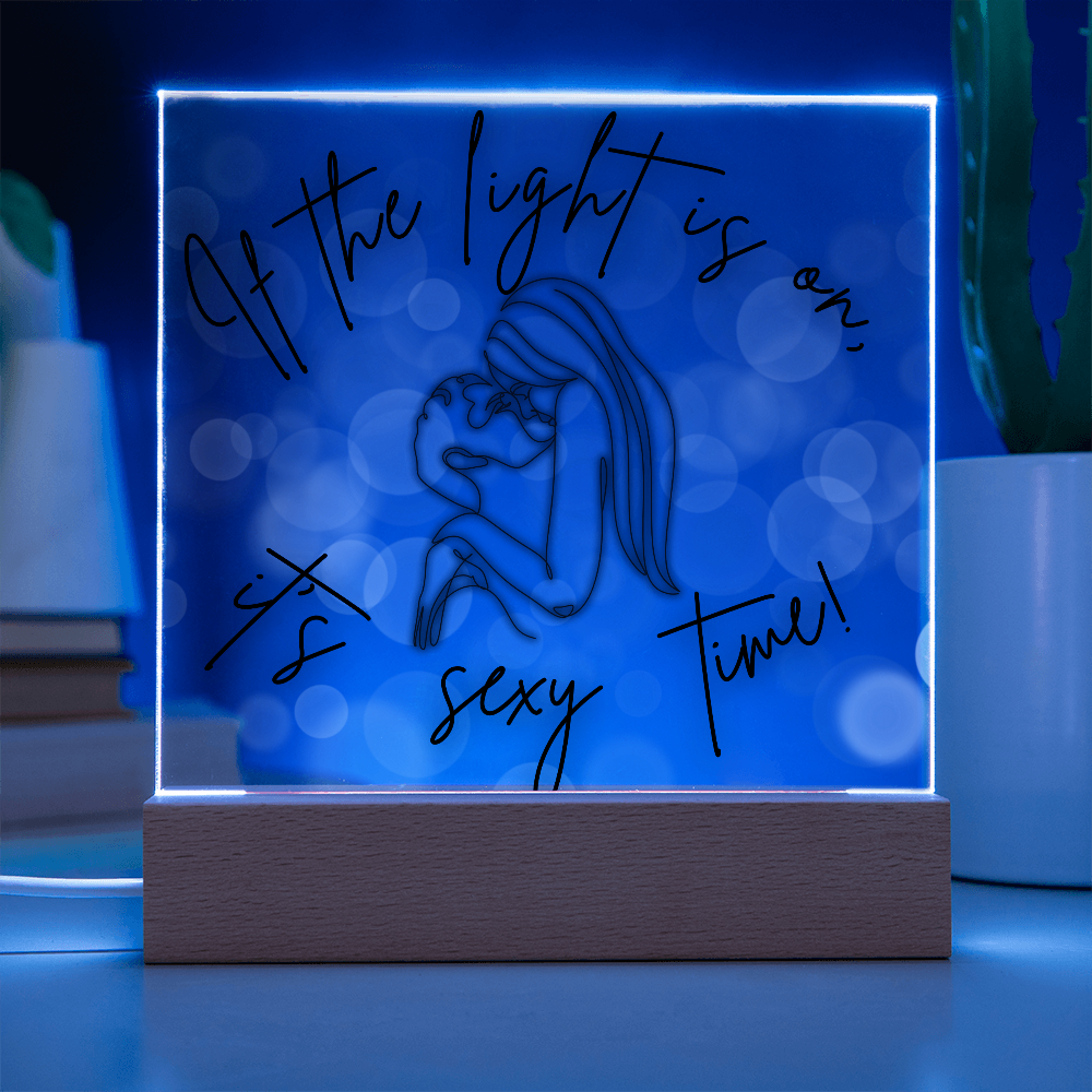 If the light is on, It's Sexy Time Light Up Acrylic Plaque | Fun  Way To Get That Time Together