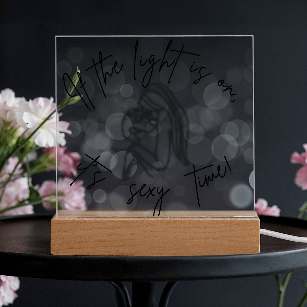 If the light is on, It's Sexy Time Light Up Acrylic Plaque | Fun  Way To Get That Time Together