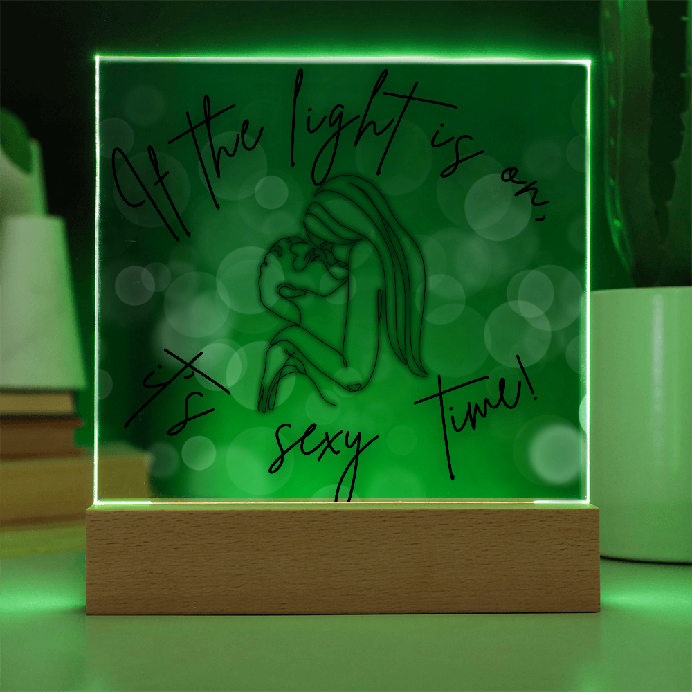 If the light is on, It's Sexy Time Light Up Acrylic Plaque | Fun  Way To Get That Time Together