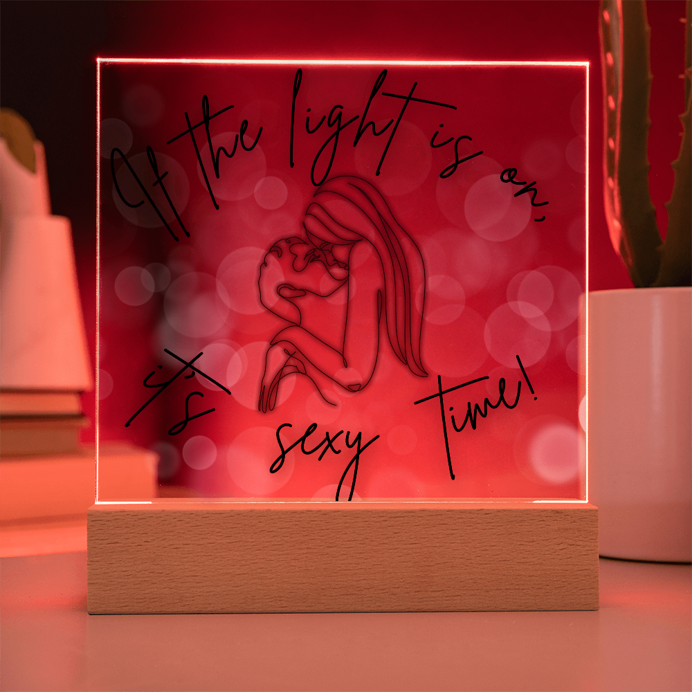 If the light is on, It's Sexy Time Light Up Acrylic Plaque | Fun  Way To Get That Time Together