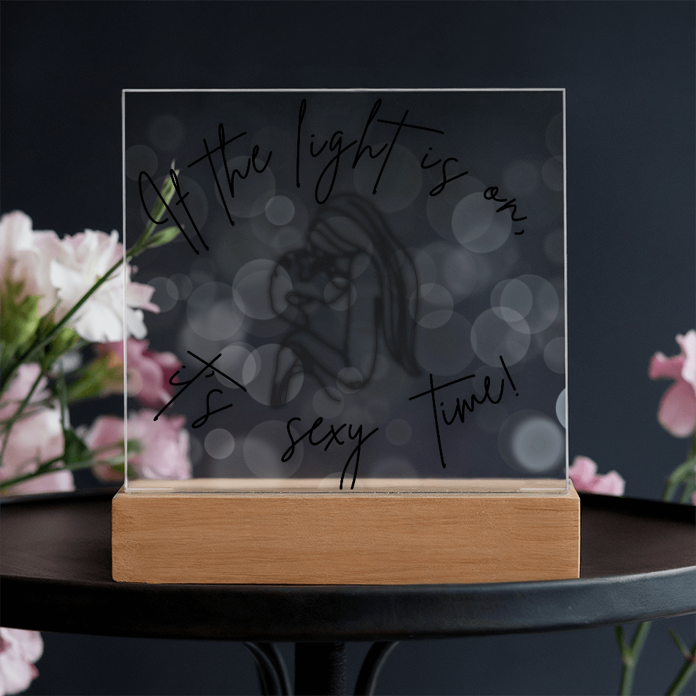 If the light is on, It's Sexy Time Light Up Acrylic Plaque | Fun  Way To Get That Time Together