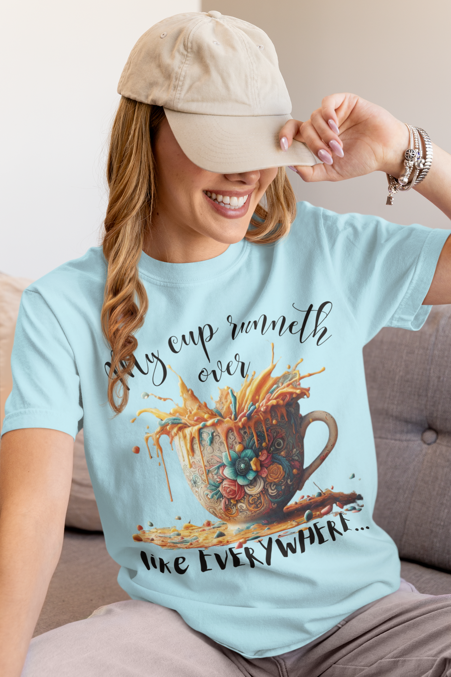 My Cup Runneth Over T-Shirt - Unisex Garment-Dyed Tee