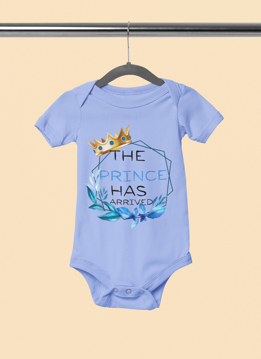 The Prince Has Arrived Baby Singlet | Baby Boy Announcement